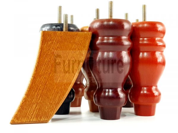 4x Replacement Wood Furniture Sofa Legs M8 Chair, Couch Settee Feet 155mm High - Image 3