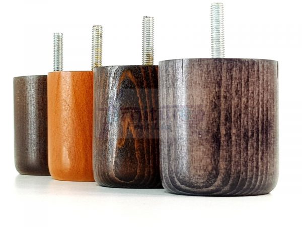 4x Round Solid Wood Furniture Feet Sofa Legs 70mm High for Chairs, Settees M8 - Image 4