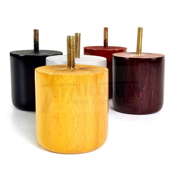 4x Round Solid Wood Furniture Feet Sofa Legs 70mm High for Chairs, Settees M8 - Image 5