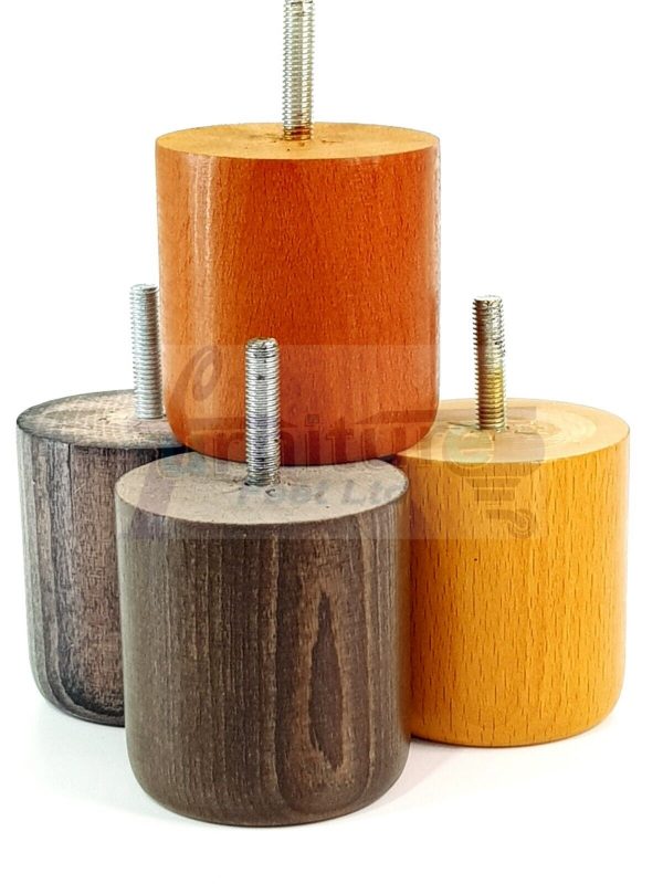 4x Round Solid Wood Furniture Feet Sofa Legs 70mm High for Chairs, Settees M8 - Image 6