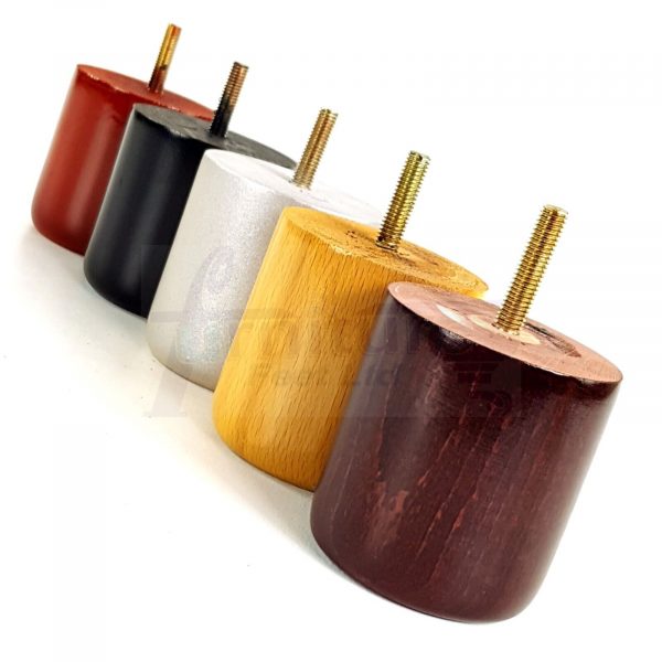 4x Round Solid Wood Furniture Feet Sofa Legs 70mm High for Chairs, Settees M8 - Image 8