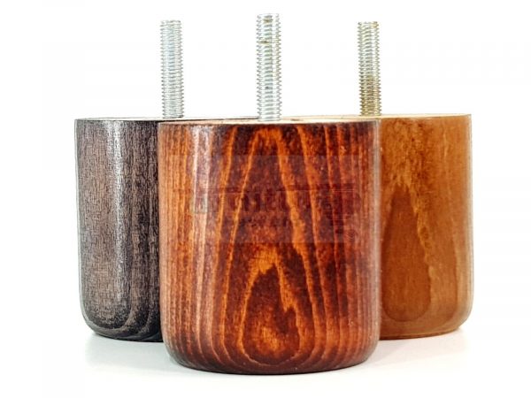 4x Round Solid Wood Furniture Feet Sofa Legs 70mm High for Chairs, Settees M8 - Image 9
