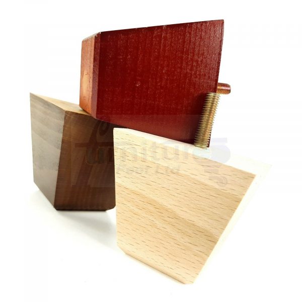 4x SOLID BLOCK WOODEN LEGS 65mm High CHAIR REPLACEMENT FURNITURE FEET M8(8mm) - Image 3