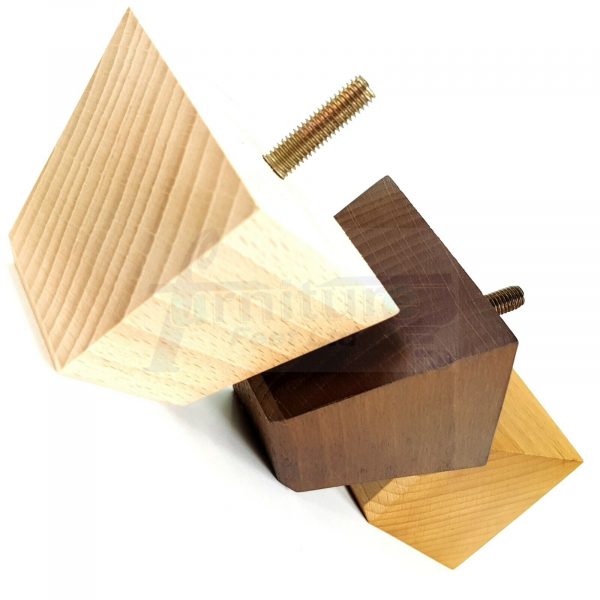 4x SOLID BLOCK WOODEN LEGS 65mm High CHAIR REPLACEMENT FURNITURE FEET M8(8mm) - Image 8