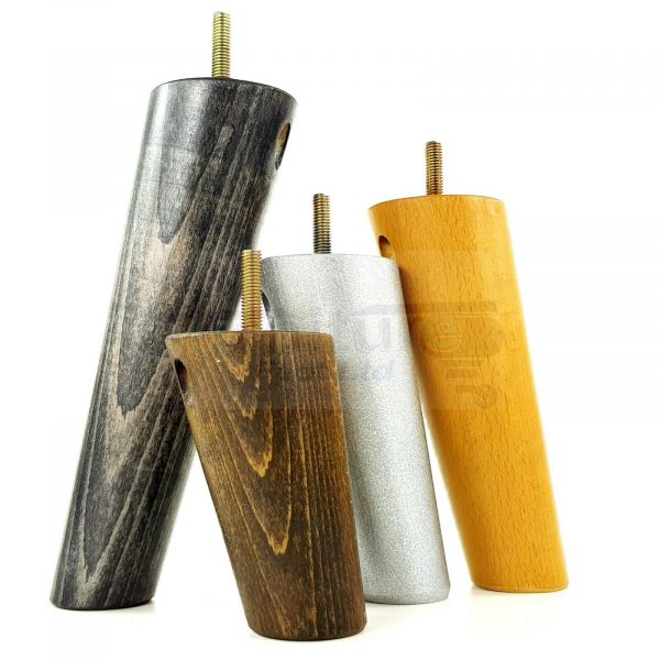 4x SOLID WOOD ANGLED SETTEE LEGS 220mm High FURNITURE REPLACEMENT FEET M8(8mm) - Image 10