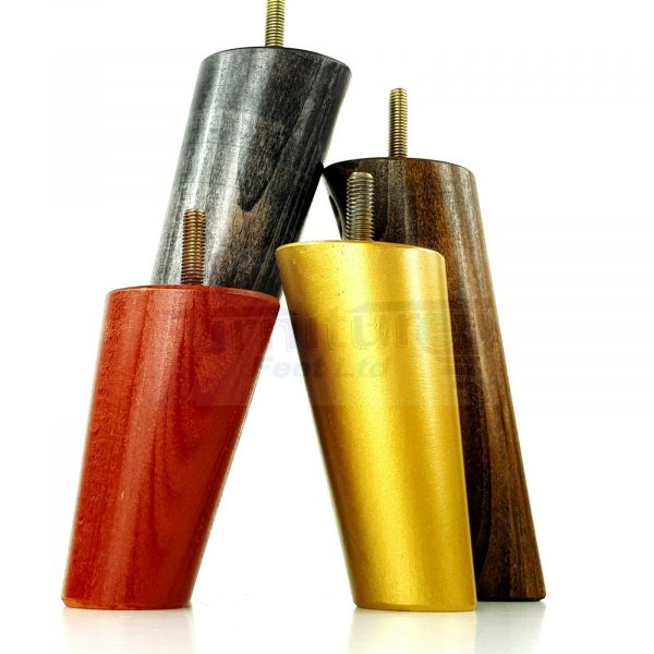 4x SOLID WOOD ANGLED SETTEE LEGS 220mm High FURNITURE REPLACEMENT FEET M8(8mm) - Image 11