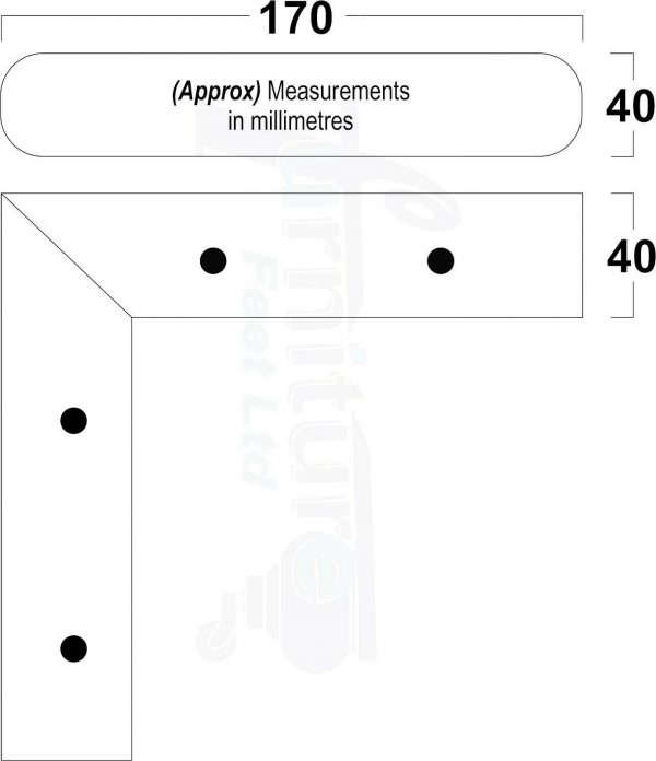 4x SOLID WOOD FURNITURE LEGS (Self-Fix) CHAIR REPLACEMENT CORNER FEET 40mm HIGH - Image 2