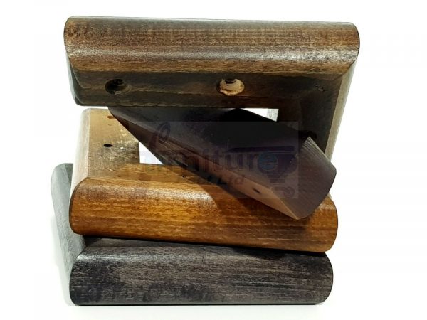 4x SOLID WOOD FURNITURE LEGS (Self-Fix) CHAIR REPLACEMENT CORNER FEET 40mm HIGH - Image 5