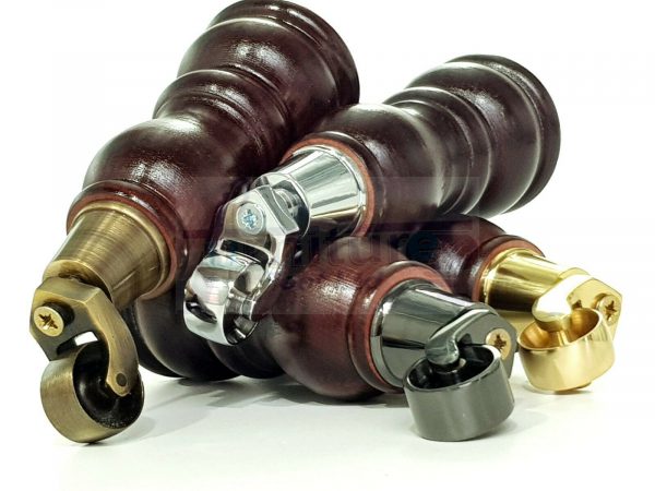 4x SOLID WOOD FURNITURE SOFA LEGS M8 REPLACEMENT FEET WITH CASTORS 215mm HIGH - Image 4