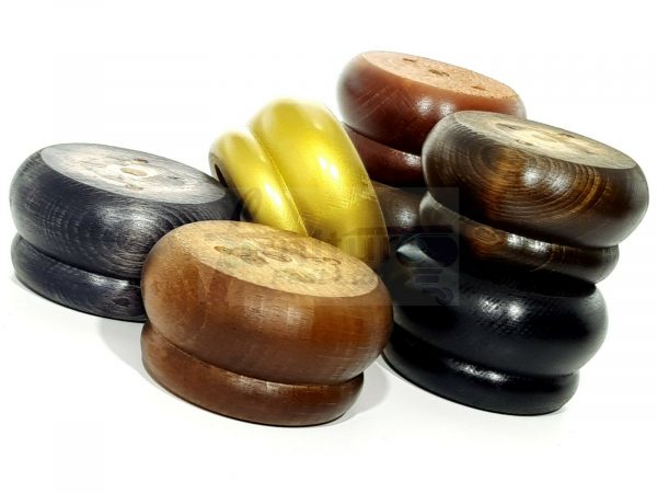 4x SOLID WOODEN FURNITURE LEGS CHAIR REPLACEMENT BUN FEET 50mm HIGH Self-Fixing - Image 10