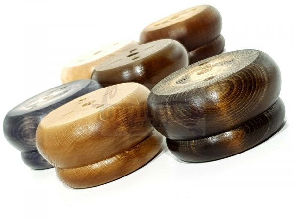4x SOLID WOODEN FURNITURE LEGS CHAIR REPLACEMENT BUN FEET 50mm HIGH Self-Fixing - Image 11