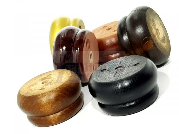 4x SOLID WOODEN FURNITURE LEGS CHAIR REPLACEMENT BUN FEET 50mm HIGH Self-Fixing - Image 7