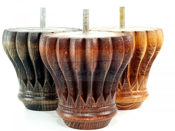 4x SOLID WOODEN FURNITURE LEGS M8(8mm) CHAIR REPLACEMENT BUN FEET 110mm HIGH - Image 10