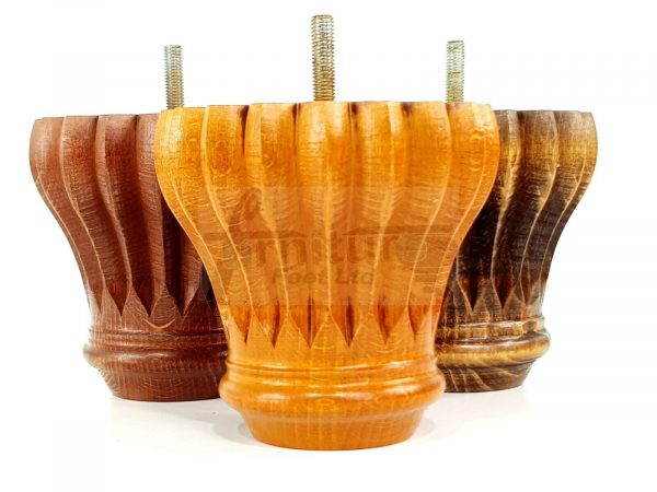 4x SOLID WOODEN FURNITURE LEGS M8(8mm) CHAIR REPLACEMENT BUN FEET 110mm HIGH - Image 7