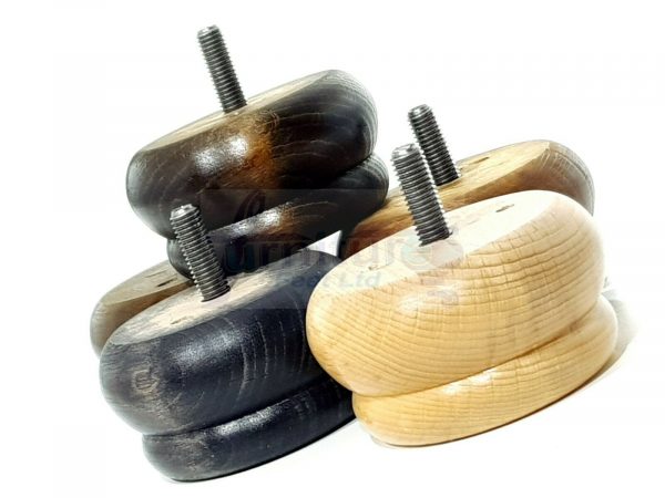 4x SOLID WOODEN FURNITURE LEGS M8(8mm) CHAIR REPLACEMENT BUN FEET 50mm HIGH - Image 10