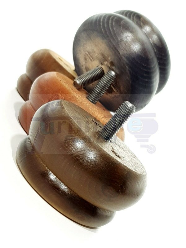 4x SOLID WOODEN FURNITURE LEGS M8(8mm) CHAIR REPLACEMENT BUN FEET 50mm HIGH - Image 5