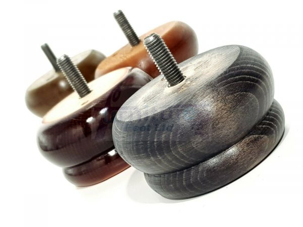 4x SOLID WOODEN FURNITURE LEGS M8(8mm) CHAIR REPLACEMENT BUN FEET 50mm HIGH - Image 8
