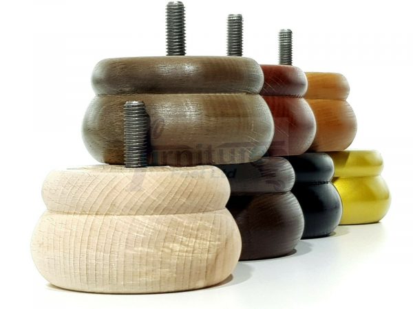 4x SOLID WOODEN FURNITURE LEGS M8(8mm) CHAIR REPLACEMENT BUN FEET 50mm HIGH - Image 10