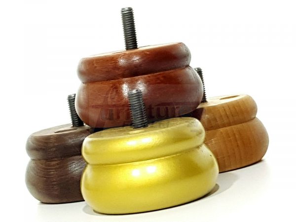 4x SOLID WOODEN FURNITURE LEGS M8(8mm) CHAIR REPLACEMENT BUN FEET 50mm HIGH - Image 4