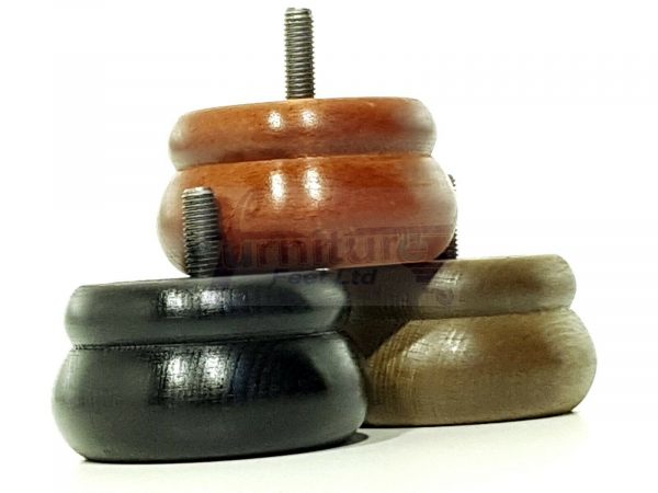 4x SOLID WOODEN FURNITURE LEGS M8(8mm) CHAIR REPLACEMENT BUN FEET 50mm HIGH - Image 5