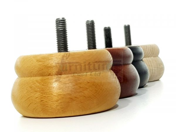 4x SOLID WOODEN FURNITURE LEGS M8(8mm) CHAIR REPLACEMENT BUN FEET 50mm HIGH - Image 8