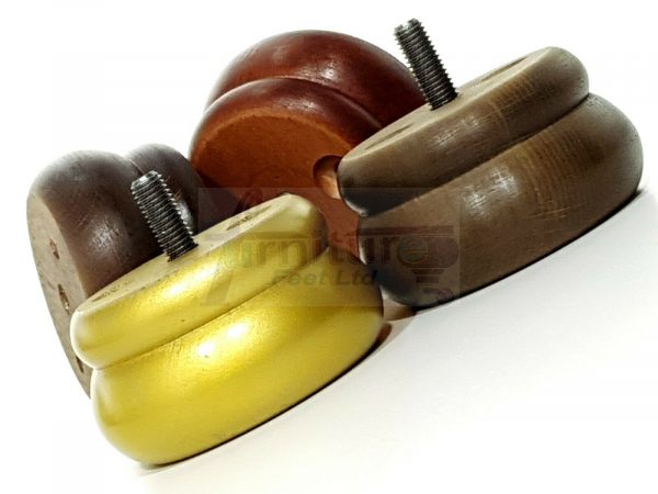 4x SOLID WOODEN FURNITURE LEGS M8(8mm) CHAIR REPLACEMENT BUN FEET 50mm HIGH - Image 9
