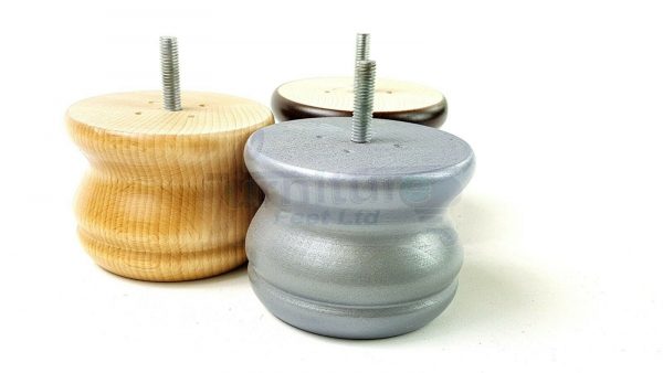 4x SOLID WOODEN FURNITURE LEGS M8(8mm) CHAIR REPLACEMENT BUN FEET 70mm HIGH - Image 5