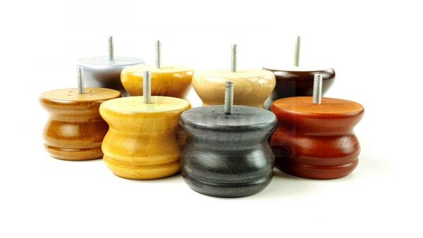 4x SOLID WOODEN FURNITURE LEGS M8(8mm) CHAIR REPLACEMENT BUN FEET 70mm HIGH - Image 6