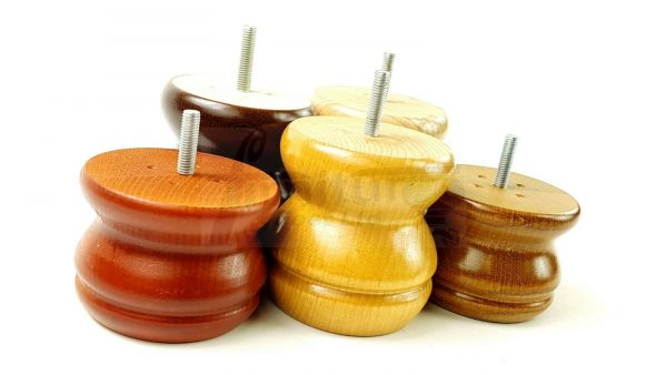 4x SOLID WOODEN FURNITURE LEGS M8(8mm) CHAIR REPLACEMENT BUN FEET 70mm HIGH - Image 8