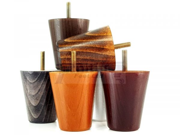 4x SOLID WOODEN SOFA LEGS 75mm High CHAIR FURNITURE REPLACEMENT FEET M8(8mm) - Image 3