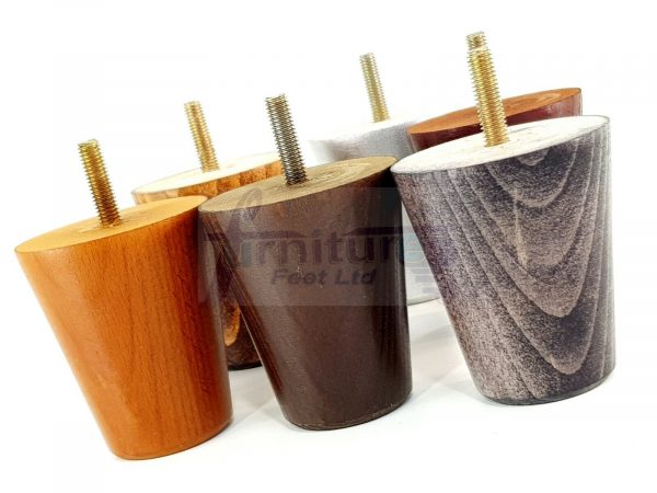 4x SOLID WOODEN SOFA LEGS 75mm High CHAIR FURNITURE REPLACEMENT FEET M8(8mm) - Image 4
