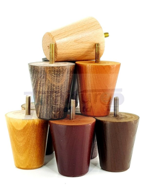 4x SOLID WOODEN SOFA LEGS 75mm High CHAIR FURNITURE REPLACEMENT FEET M8(8mm) - Image 9