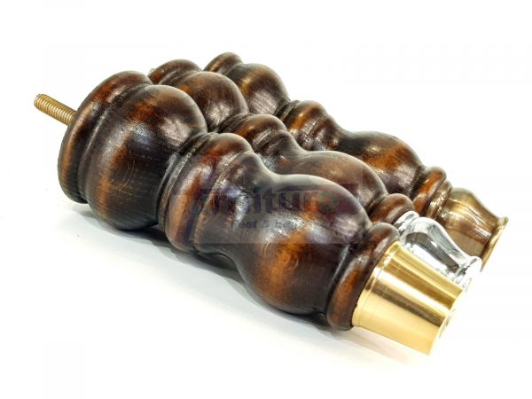 4x Slipper Cup Turned Wood Furniture Legs M8 Replacement Chair Feet Couch 175mm - Image 5