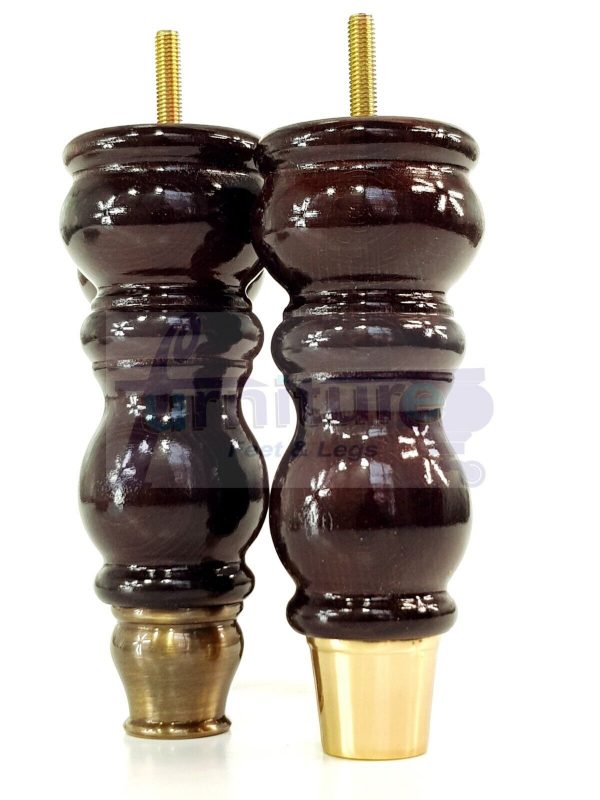 4x Slipper Cup Wood Furniture Legs M8 Replacement Sofa, Chair, Settee Feet 175mm - Image 3