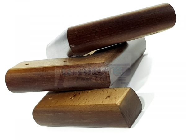 4x Solid Wood Brown Furniture Sofa Chair Settee Legs Replacement Feet 40mm High - Image 3
