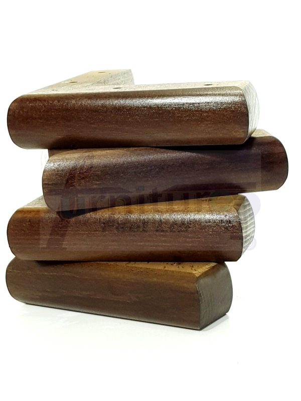 4x Solid Wood Brown Furniture Sofa Chair Settee Legs Replacement Feet 40mm High - Image 5
