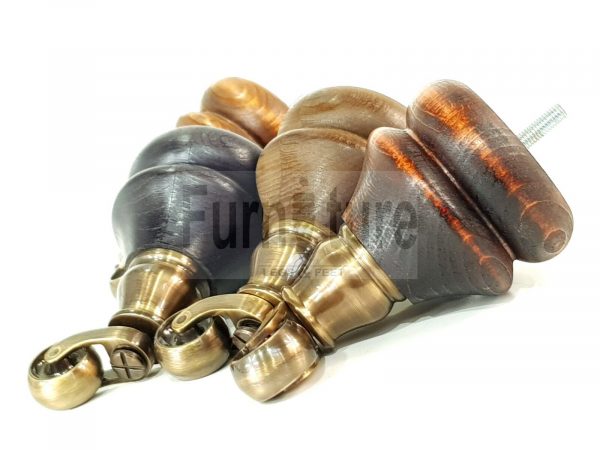 4x Solid Wood Castor Feet M8 Replacement Settee Chair Legs Footstools Sofa 140mm - Image 9