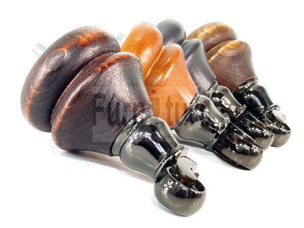 4x Solid Wood Castor Feet M8 Replacement Settee Chair Legs Footstools Sofa 140mm - Image 3