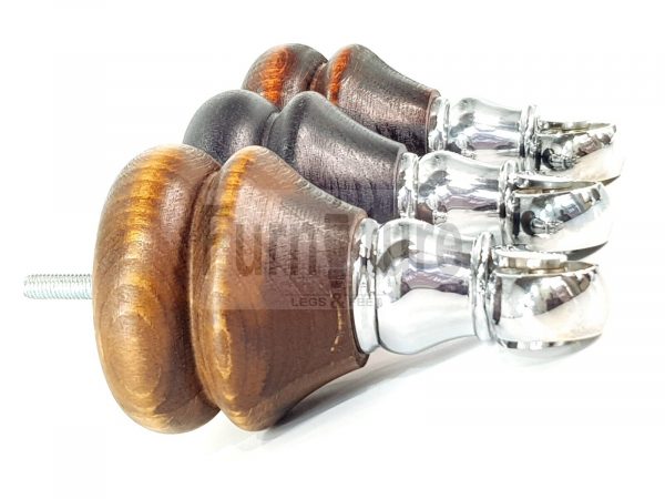 4x Solid Wood Castor Feet M8 Replacement Settee Chair Legs Footstools Sofa 140mm - Image 5