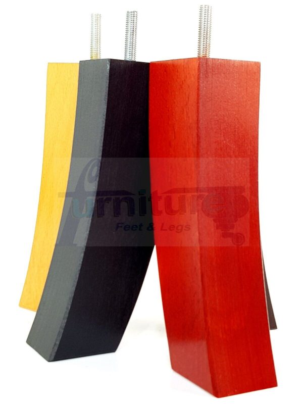 4x Solid Wood Curved Feet Furniture Sofa Legs 185mm High for Chairs, Settees M8 - Image 6