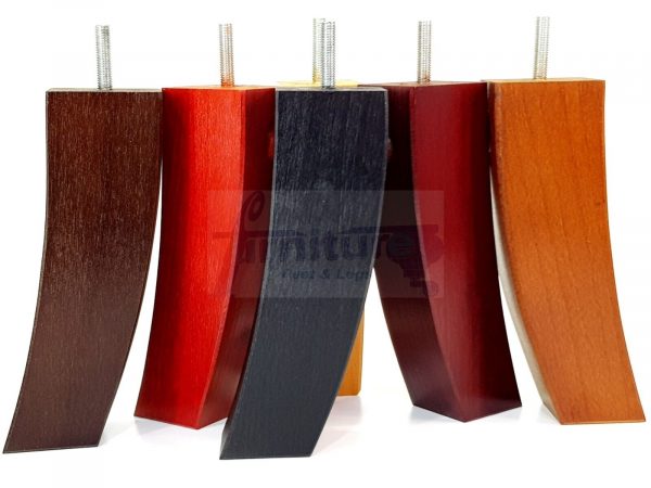 4x Solid Wood Curved Feet Furniture Sofa Legs 185mm High for Chairs, Settees M8 - Image 7