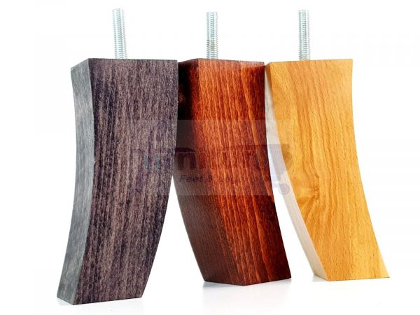4x Solid Wood Curved Furniture Sofa, Couch Legs M8 Chair, Settee Feet 145mm High - Image 6