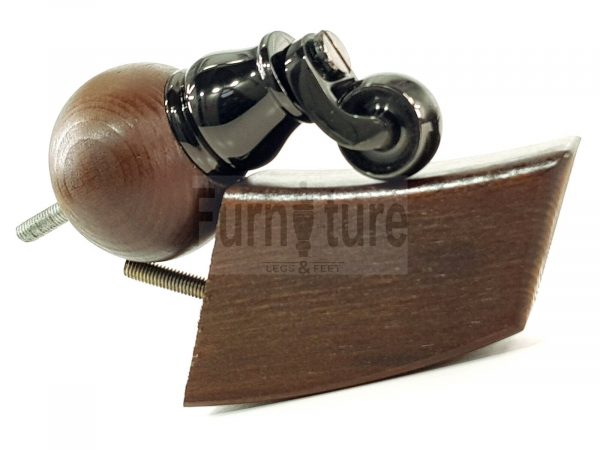 4x Solid Wood Furniture Chair Settee Leg M8 Sofa Feet 2x With Castors 118mm High - Image 7
