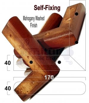 4x Solid Wood Furniture Sofa Chair Settee Legs Mahogany Replacement Feet 40mm