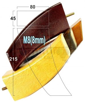 4x TAPERED WOOD SETTEE LEGS 215mm High SOFA REPLACEMENT FURNITURE FEET M8(8mm)