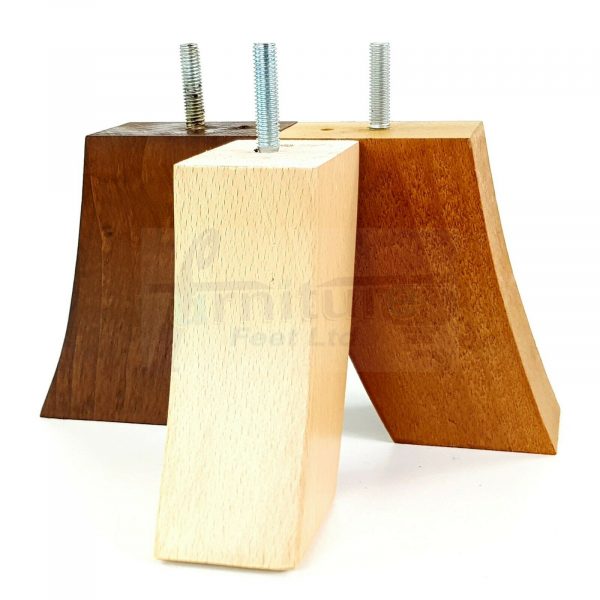 4x TAPERED WOODEN SOFA LEGS 100mm High CHAIR REPLACEMENT FURNITURE FEET M8(8mm) - Image 2