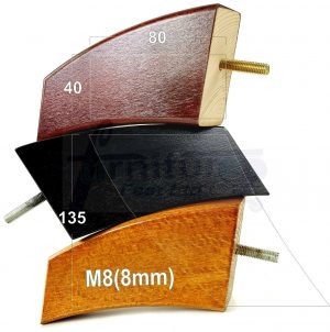 4x TAPERED WOODEN SOFA LEGS 135mm High CHAIR REPLACEMENT FURNITURE FEET M8(8mm)