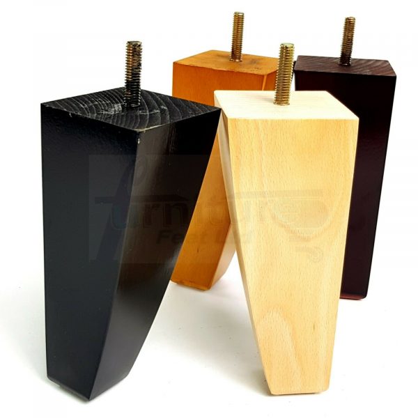 4x TAPERED WOODEN SOFA LEGS 150mm High CHAIR REPLACEMENT FURNITURE FEET M8(8mm) - Image 3