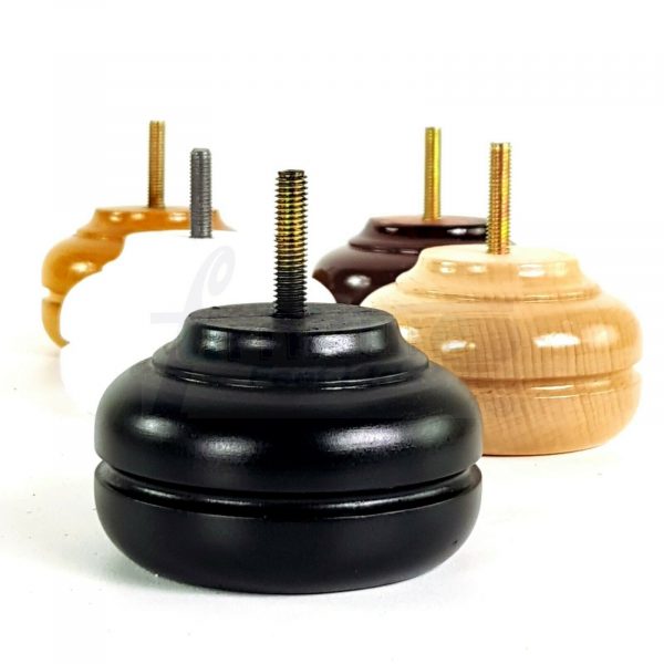 4x TURNED BUN SOFA LEG 55mm High CHAIR REPLACEMENT SETTEE FURNITURE FEET M8(8mm) - Image 7
