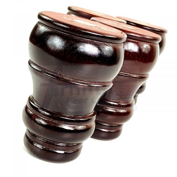 4x TURNED WOOD FURNITURE CHAIR LEGS 125mm High SOFA REPLACEMENT FEET (Pre-Drill) - Image 4